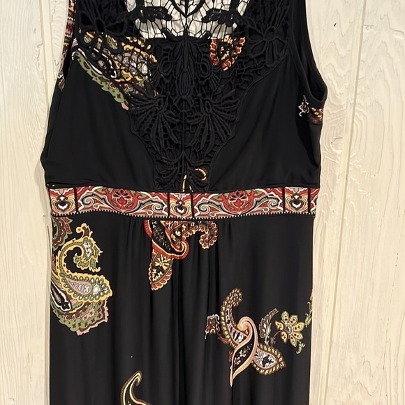 Sandra DARREN Maxi Dress Crocheted Type Back size 12 - Picture 7 of 15